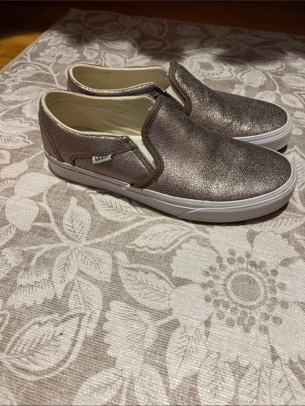 Vans Metallic Bronze Slip-On Sneakers - Picture 3 of 5